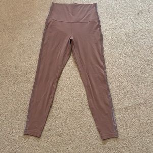 Lululemon Leggings with Velvet Stripe Down the Side